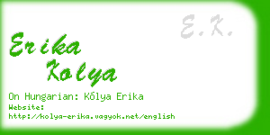 erika kolya business card